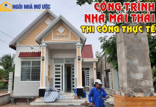 Mẫu nhà mái thái chữ L nở hậu xây dựng thực tế 5x16 