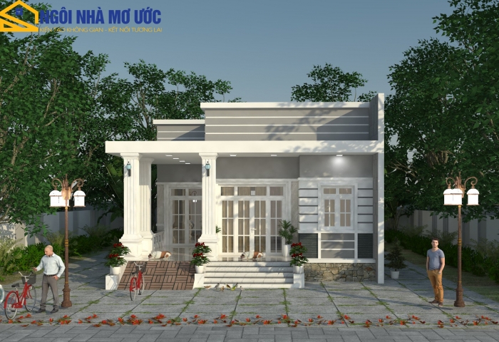 Mẫu nhà vườn chữ L hiện đại vừa quen nhưng lạ mắt ai nhìn cũng thích 9x16m
